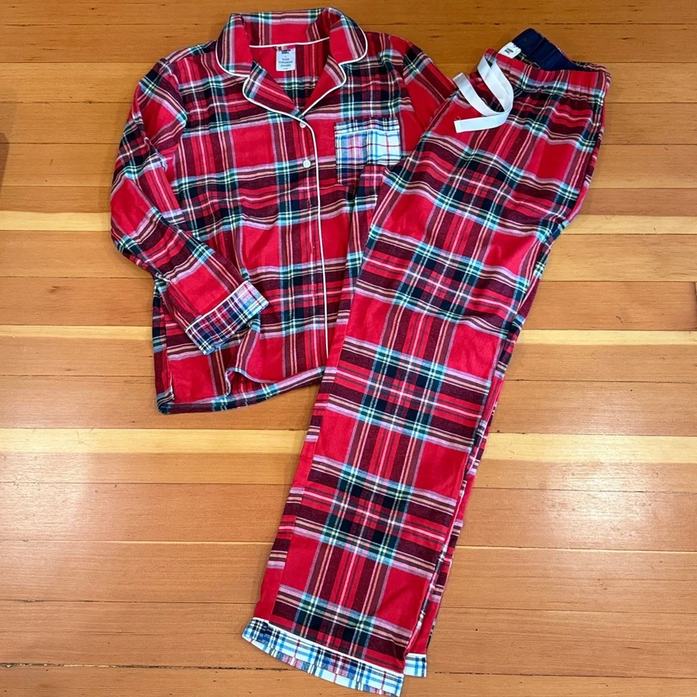 New Lands end flannel pajama set - Picture 2 of 5